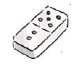 1 oncia di formaggio è circa la dimensione di un domino.